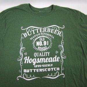 Harry Potter Butterbeer Beverage Quality Hogsmeade Size XL Green T Shirt